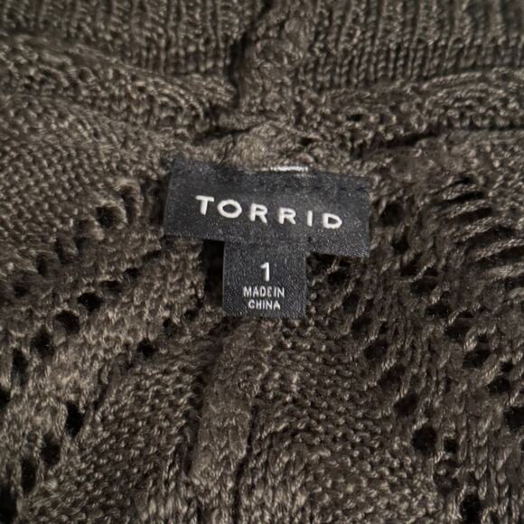 TORRID Pointelle Cardigan Short Sleeve Dolman Sweater - Picture 13 of 14